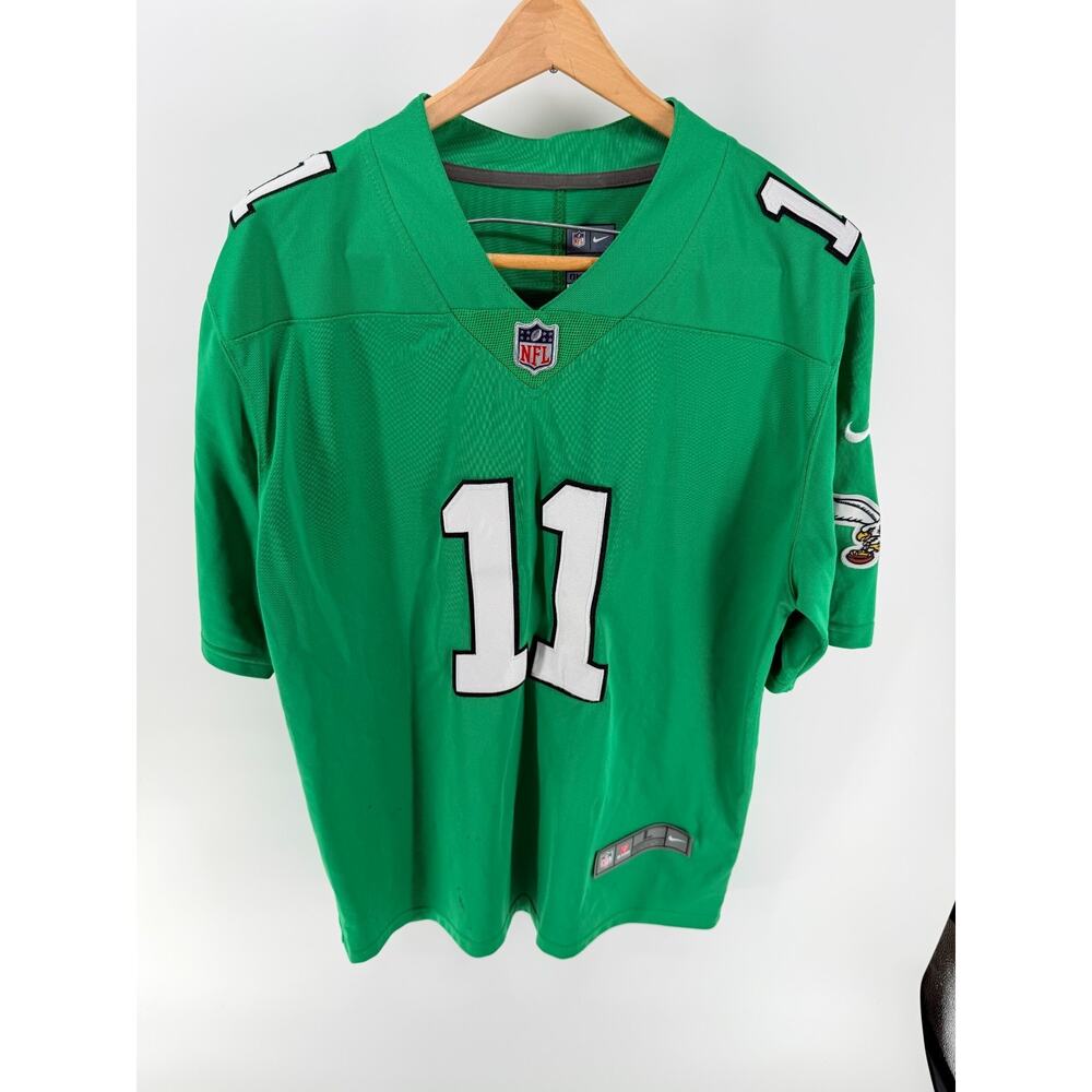 Nike AJ Brown #11 Philadelphia Eagles Kelly Green Throwback On Field Jersey L
